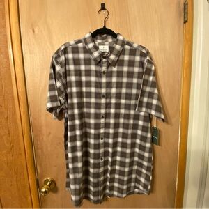 Men’s Plaid Dress Shirt Button Up Short Sleeve